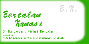 bertalan nanasi business card